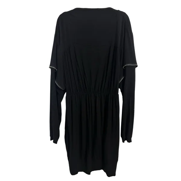 TOV Holy-G inc Black Long Sleeve Zipper Dress Size 40 L Pockets Punk Grunge Goth - Image 2