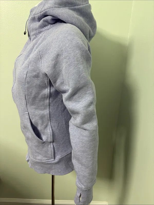 Lululemon Heathered Lavender Dusk Light Purple Cotton Scuba Hoodie size 6 - Image 12
