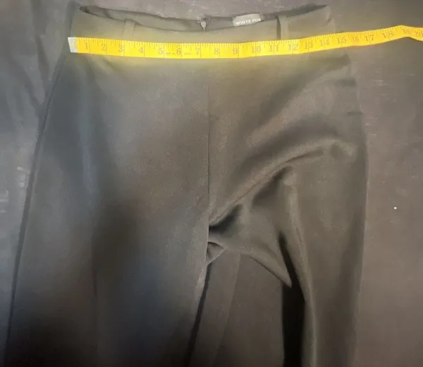 White Fox Women's Black High Waisted Dress Trousers Size M - Image 5