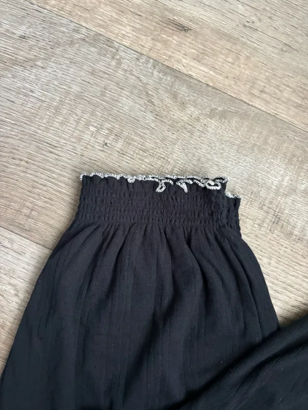 NWT Aerie Pointelle Balloon Pajama Pant in Black Sz XS - Image 3