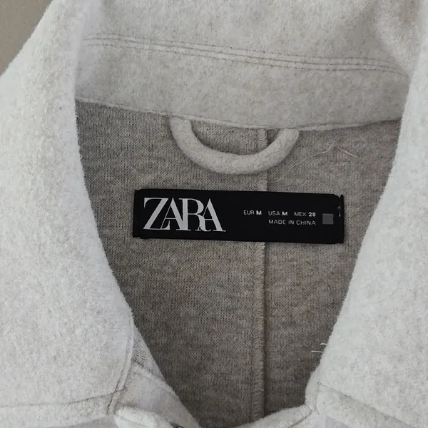 Zara Off White Soft Button Down Overshirt Woman’s Jacket Size M - Image 7