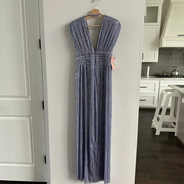 sabina Musayev Emmeline V-Neck Lurex Maxi Dress NEW Size Small - Image 7