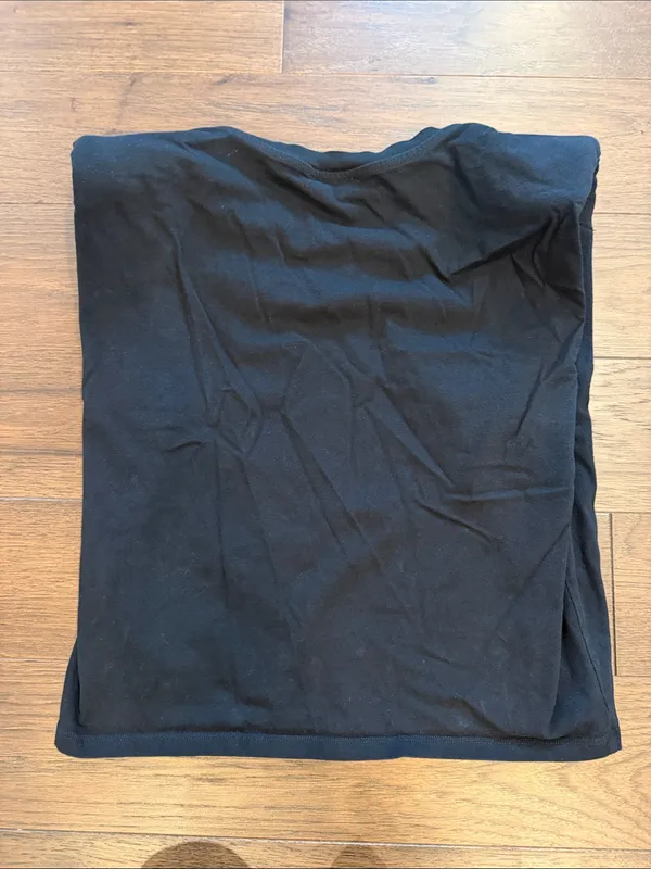 Aritzia Babaton Padded Shoulders V-Neck in Black Top XS C27-089 - Image 6