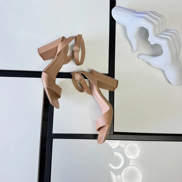 A New Day Nude Beige Ankle Strap Block Heel Sandals Size 6.5 👡✨ - Image 7