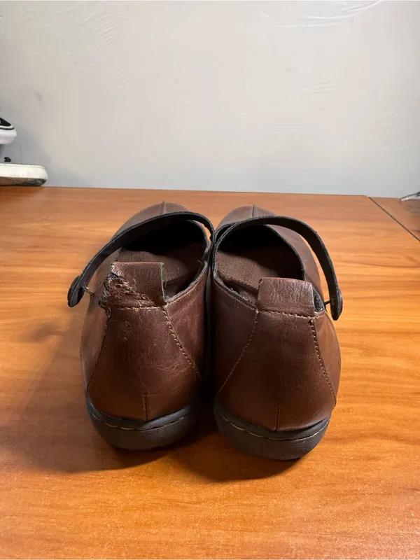 B.o.c. Brown Mary Jane Style Clog Loafer Comfort Shoe Button Slip On Brown 10 - Image 9
