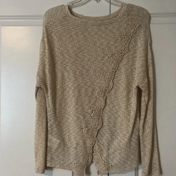 Buckle Light Tan Open Back Sweater - Image 2