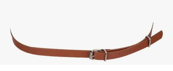 Brown Leather Harness with Silver Rings NEW - Image 4