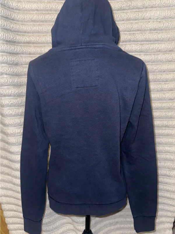 Hollister Navy Blue Pullover Hoodie Size L - Image 4
