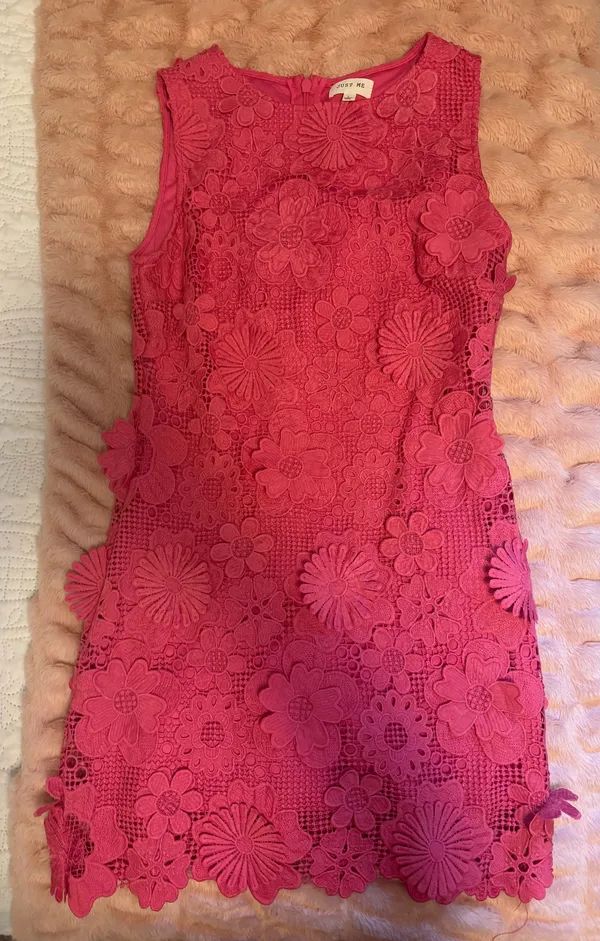 These Three Boutique Lace dress hot pink - Image 4