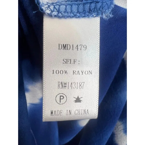 Lulus Tropi-Cali Love Blue Tie-Dye Maxi Dress Size XS Blue White - Image 10
