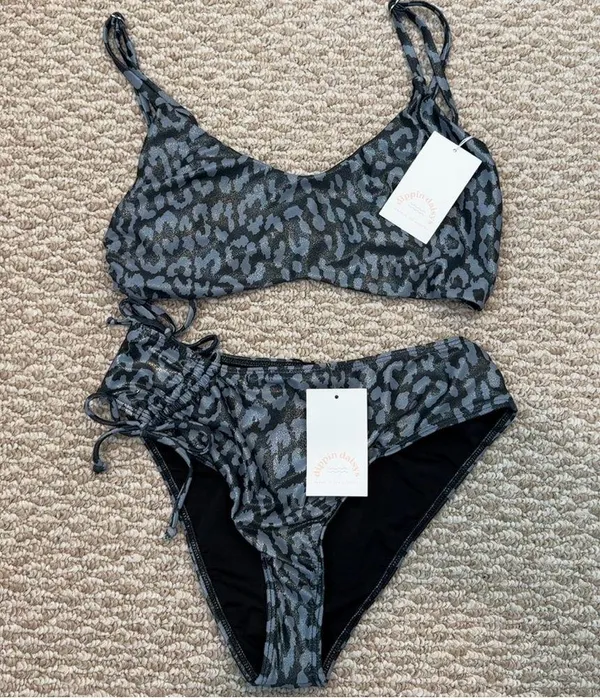 Dippin' Daisy's Gray Leopard Print Bikini Set - Image 2