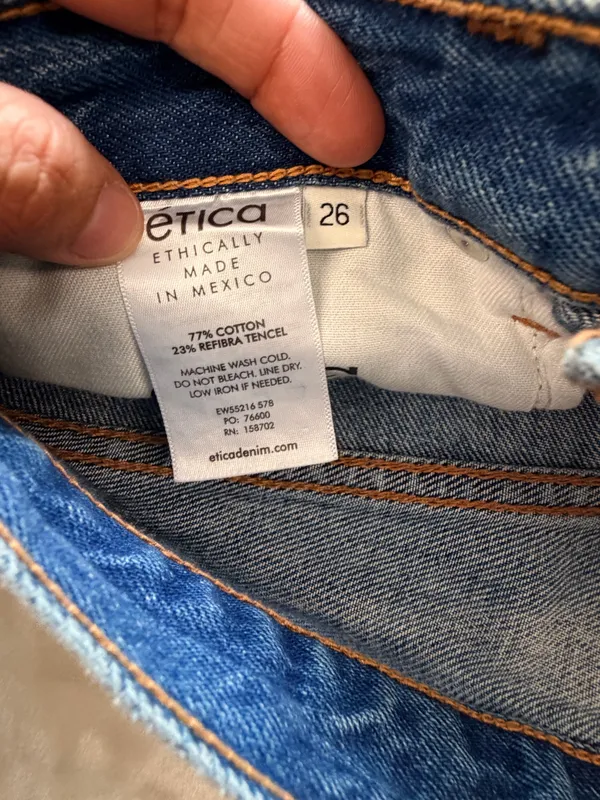 Etica Light Blue Flare Jeans Size 26 - Image 3