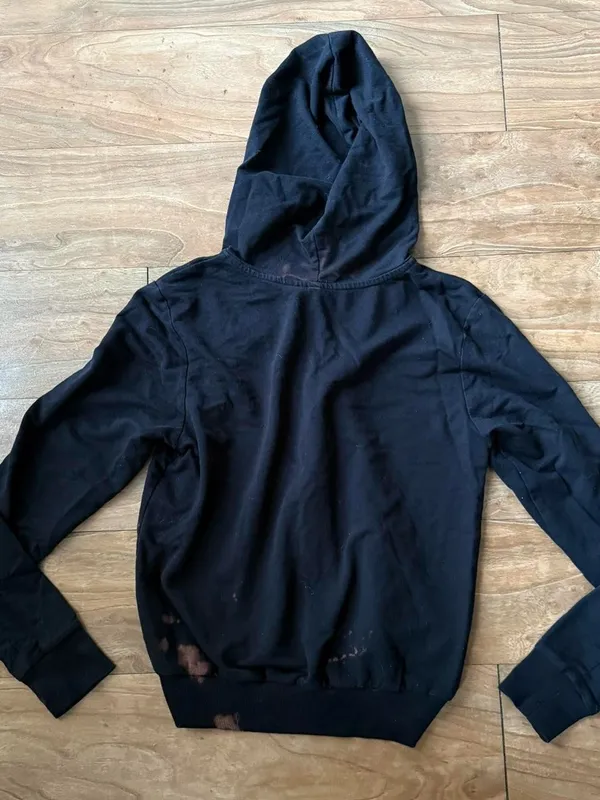 Black Zip-Up Hoodie Sweater - Image 2