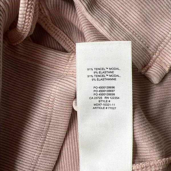 Aritzia Wilfred Only Tie Front Cropped Top XS Dusty Pink - Image 6