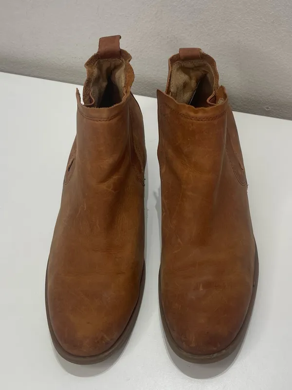 Korks Tasha Ankle Leather Boots Women's 10 M Tan Boho Coastal Cowgirl - Image 2