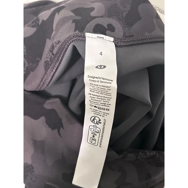 Lululemon Wunder Train  28” - Hidden Heritage Lace Black HLBM / Size 4 Authentic - Image 3