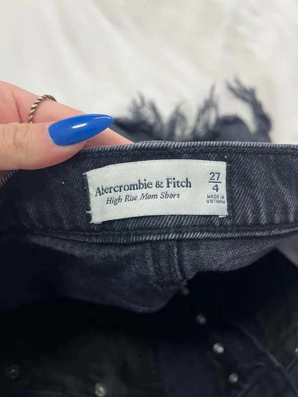Abercrombie Black Jean Shorts - Image 3
