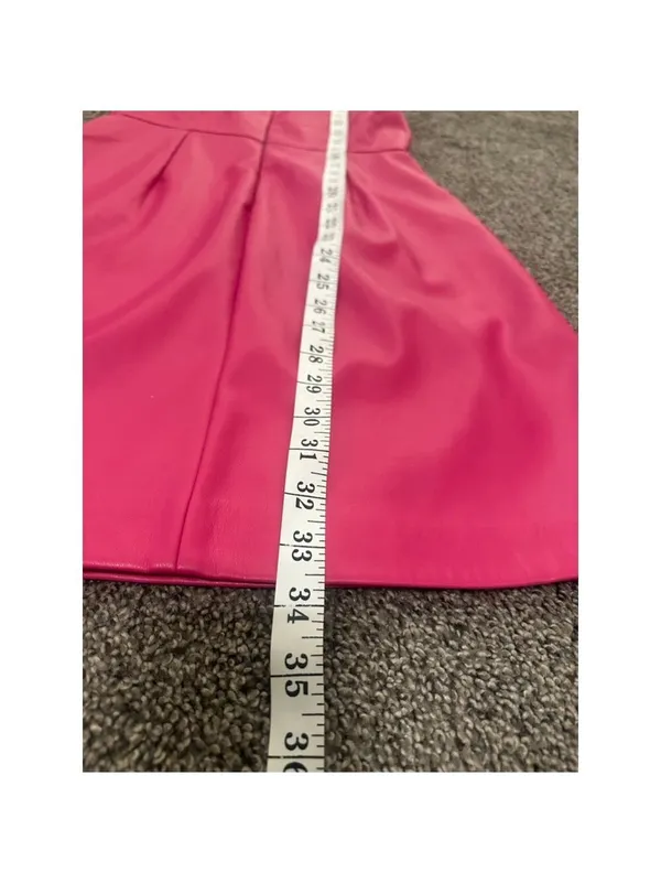 BCBGeneration Mini Dress Pink XXS Faux Leather - Image 11