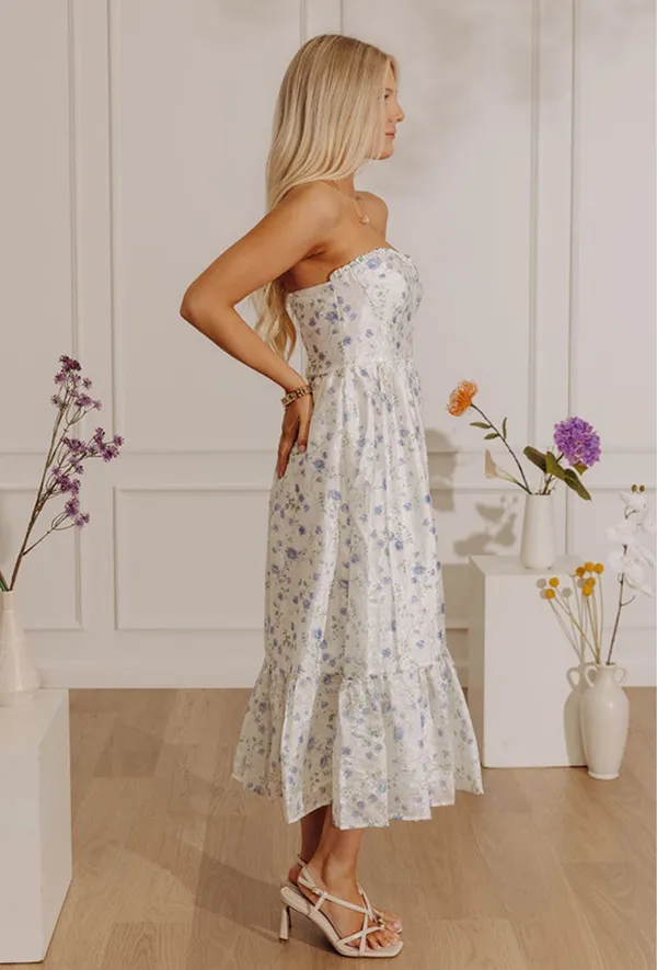 Storia Floral Jacquard Midi Dress - Image 2