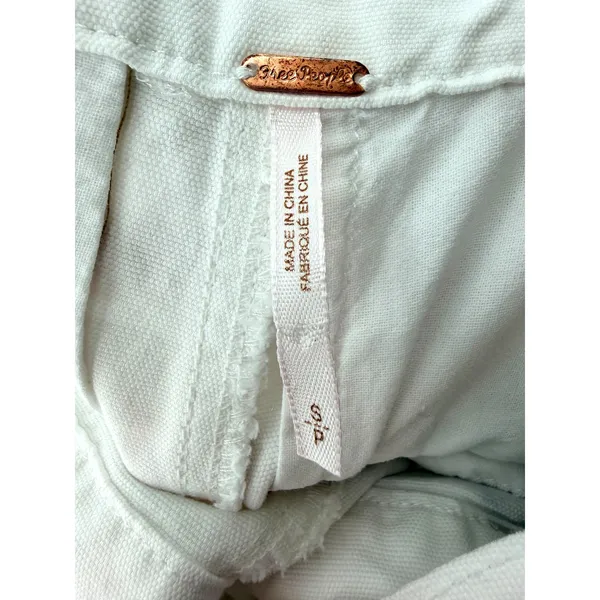 Free People Go West Utility Jumpsuit White Cargo Sleeveless Cutout Back‎ Small - Image 8