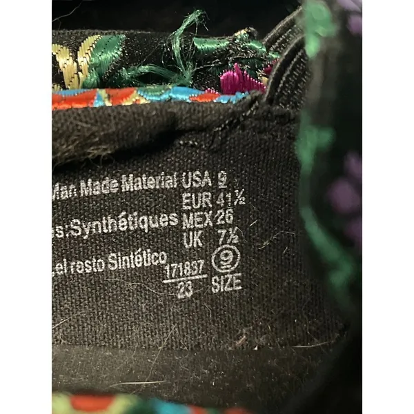 Floral Embroidered Slip-On Sneakers‎ Platform Shoes Colorful Casual Loafers S-40 - Image 4