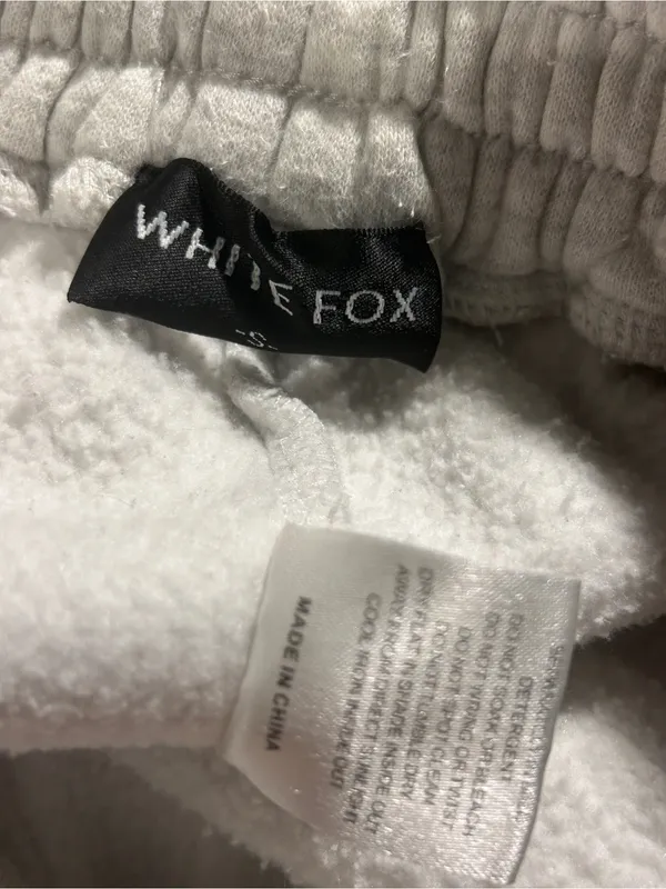 White Fox Boutique Offstage Sweatpants Glacier Grey Vol 3 Green Logo Joggers S - Image 3