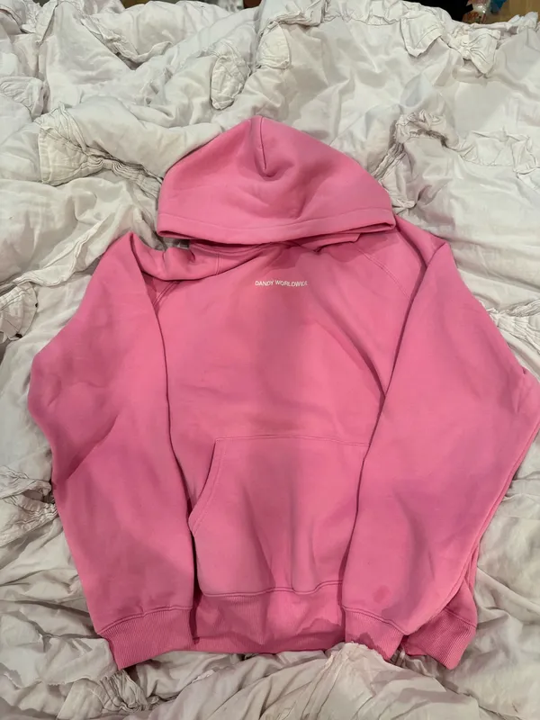 Dandy Worldwide "Let's Go on a Drive" Oversized Lux Hoodie in Pink - Image 2