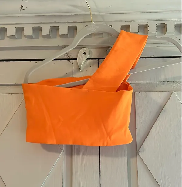 ZARA Orange Asymmetrical Top - Image 2