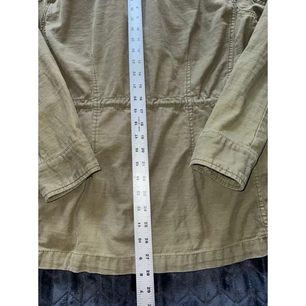 Free People Not Your Brothers Surplus Army Green Full Zip Jacket Size‎ Small - Image 9