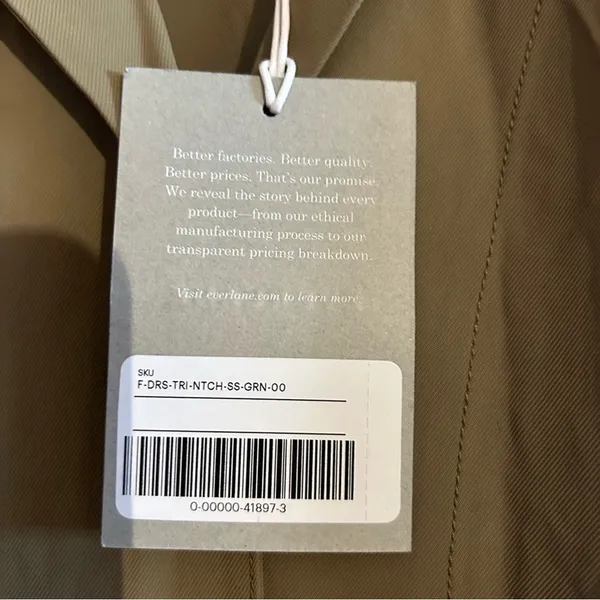 Everlane The Japanese GoWeave Notch Shirt Dress‎ Collar Mini Short Sleeve NWT 00 - Image 5