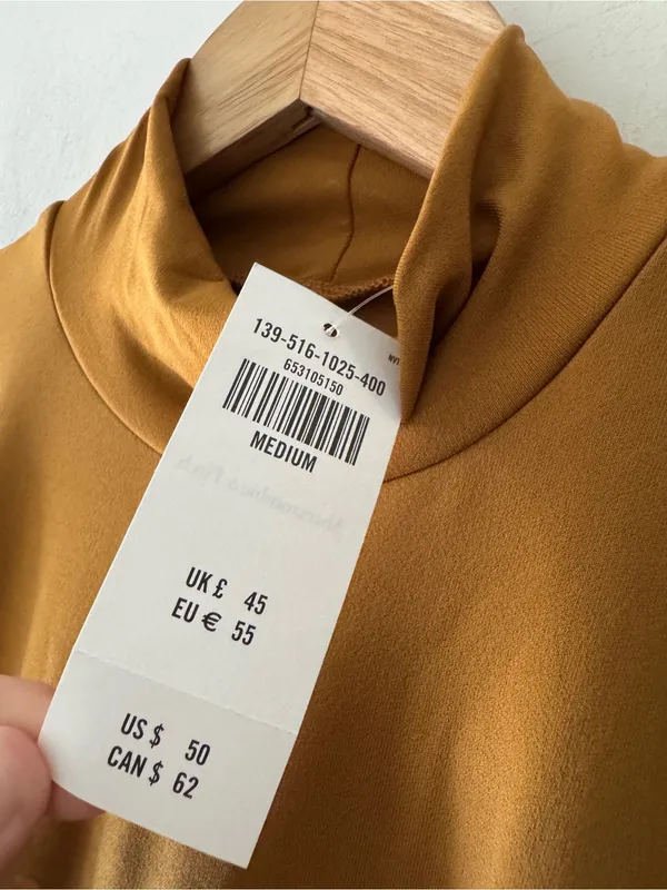 Abercrombie & Fitch Soft A&F Brown Long‎ Sleeve Mock Neck Bodysuit - Image 4
