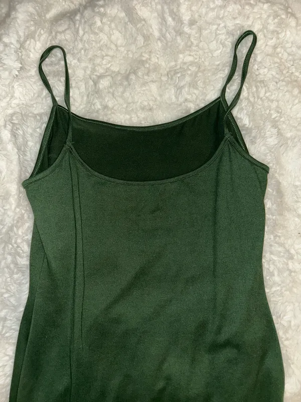 SheIn NWOT Solid Green Cami Long Soft Lounge Dress - Image 10