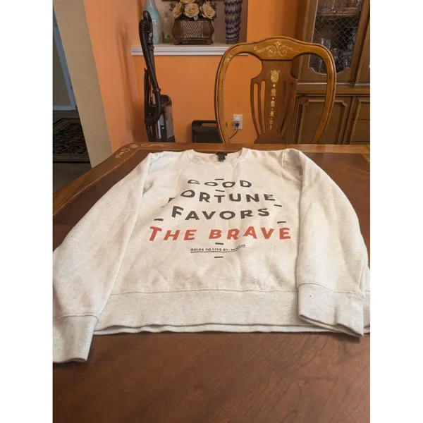 H & M Good Fortune Sweat Shirt Size L - Image 7
