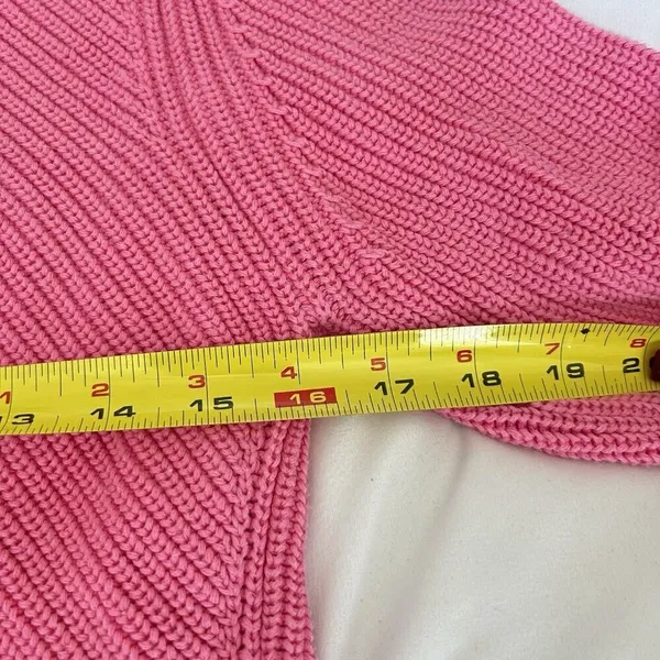 French Connection Nadia Mozart‎ Aurora Pink Chunky Cotton Sweater Womens Small - Image 2