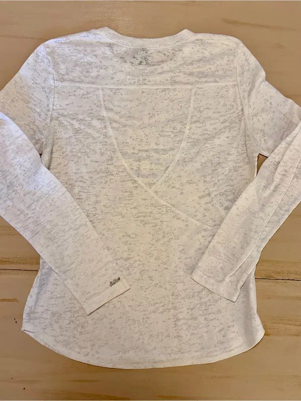 Kello White Heather Long Sleeve Crew Tee Size L - Image 4