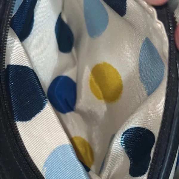 Kate Spade Black Shoulder Bag polka dot interior - Image 7