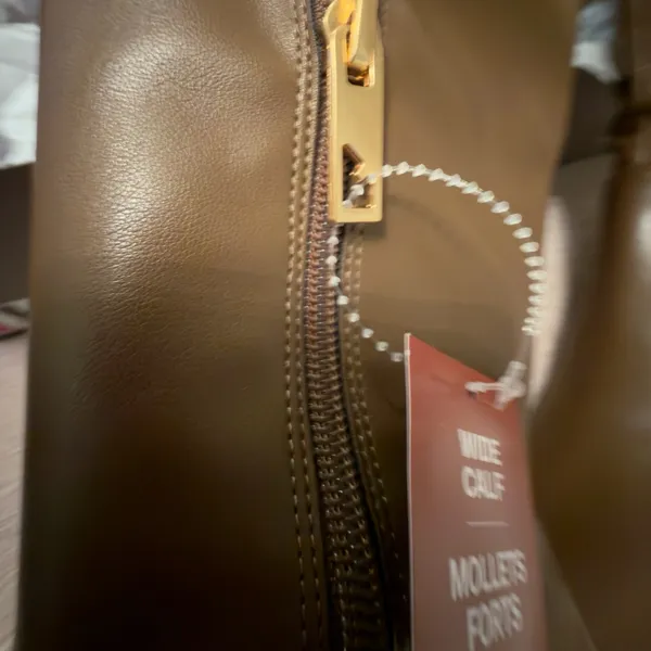 Franco Sarto Bowman New Knee High Boot Woodland Brown Stretch Wide Calf 7 M - Image 10