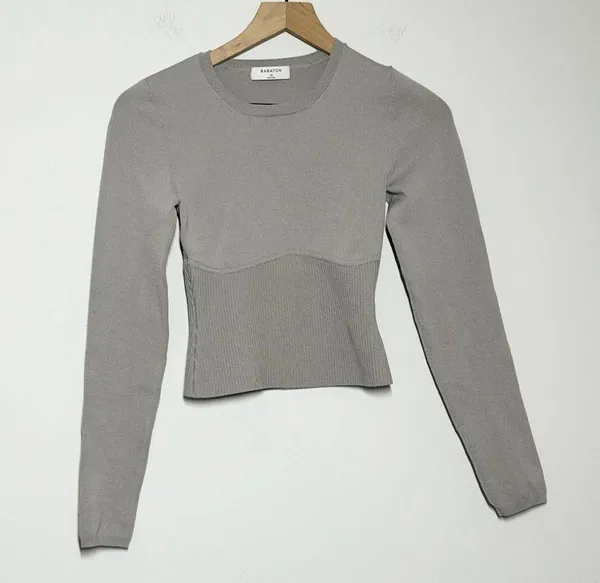 Aritzia Sculpt Knit Empire Longsleeve Longsleeve corset top sweater XS - Image 2
