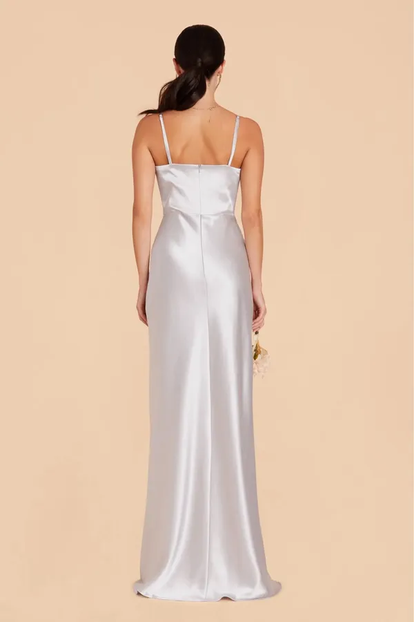 Birdy Grey Bridesmaid Dress SOLD OUT Matte Satin Platinum - Image 2