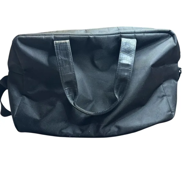 Jimmy Choo Black Travel Duffel‎ Bag Womens Shoulder Carry On Weekender Overnight - Image 5