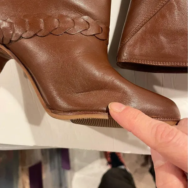 Vintage 70’s boho western Stevie Nicks festival camel leather Brazil boots - Image 5
