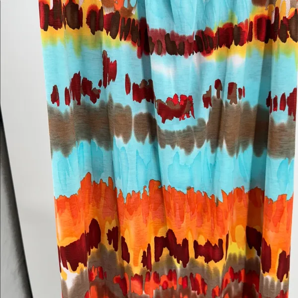 Boston Proper Multicolor Tie-Dye halter Maxi Dress M Y2K beach vacation resort - Image 8