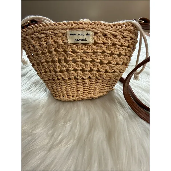 Zara Wicker Mini Lined Bucket Crossbody - Image 3