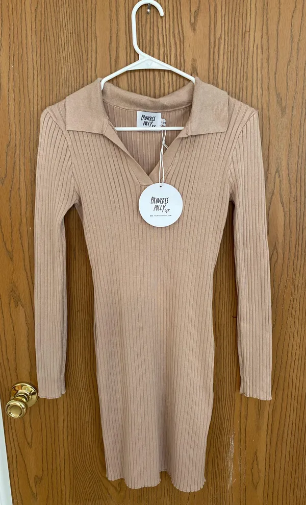 Princess Polly Camel Dress - Image 4