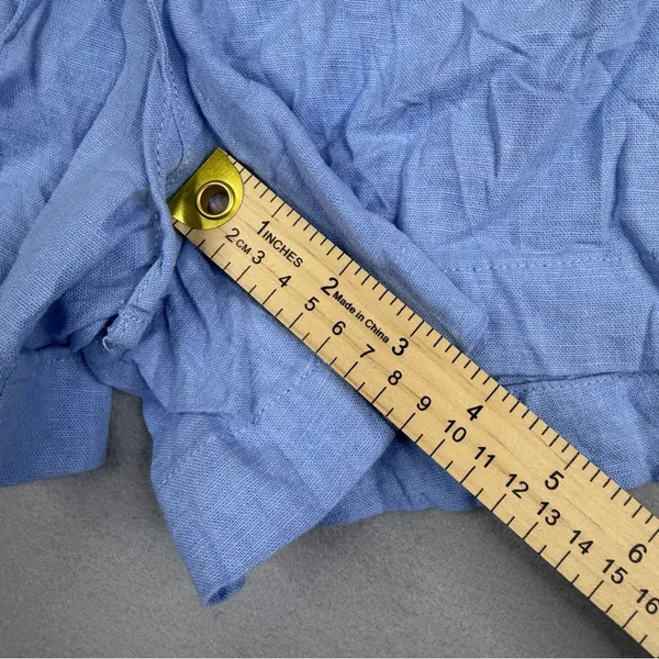 GAP Linen Blend Pull-On Shorts Women’s XXL Light Blue Drawstring NWT - Image 5