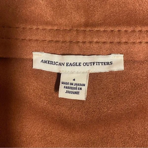 American Eagle miniskirt - camel suede feel like new condition! Juniors. - Image 5