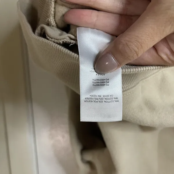 Aritzia TNA cozy fleece half zip pullover tan beige relaxed sweatshirt size XS 1 - Image 4