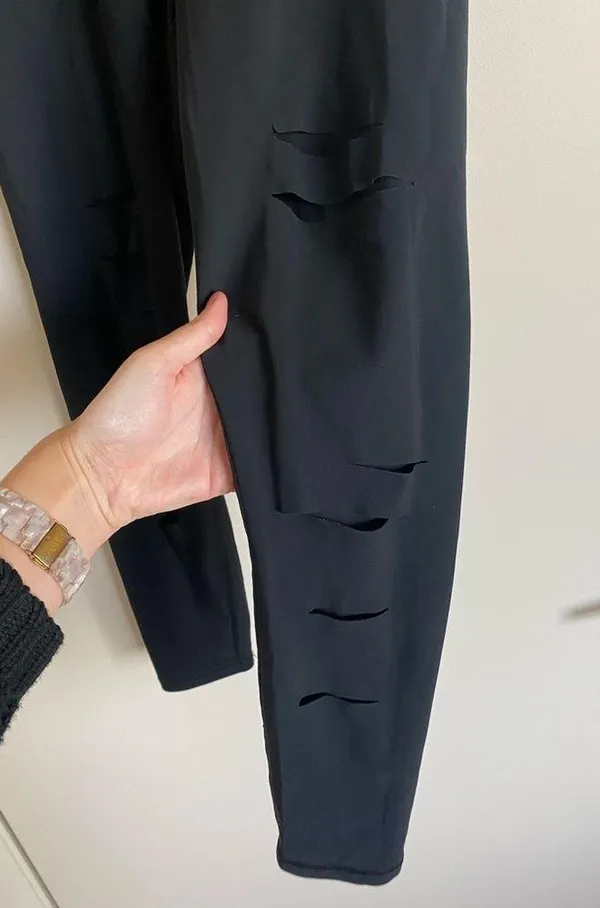 Alo High Waist Ripped Warrior Legging - Image 5