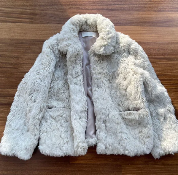 Teddy Bear Faux Fur Winter Jacket Size M - Image 3