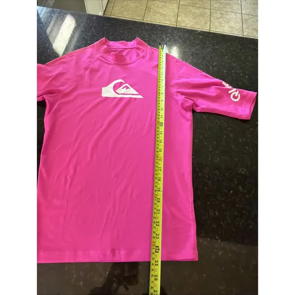 Quiksilver Women's Rashguard Sz Sm Hot Pink‎ Swim Shirt Compression Surfer Beach - Image 6